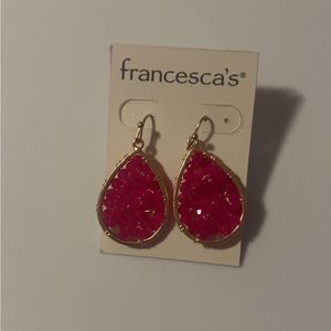 Adorable Pink With Gold Accents Francesca’s Earrings
